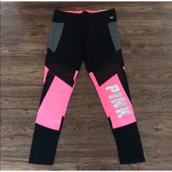 NWT VS PINK  Mesh Bling Leggings - Picture 3 of 8